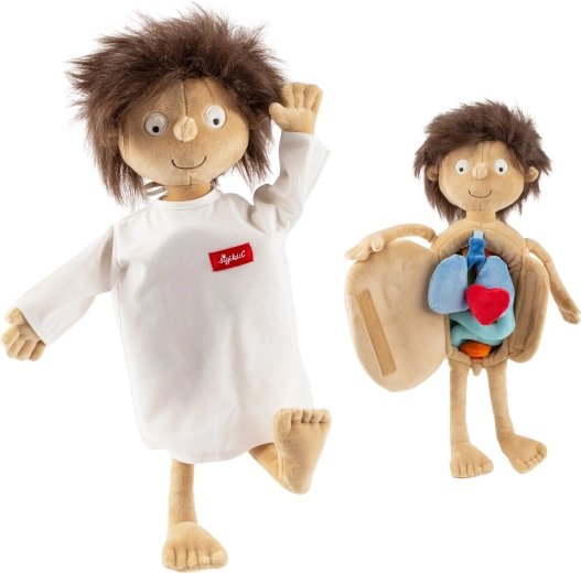 Sigikid pequeño paciente Erwin, muñeco educativo de peluche 44 cm