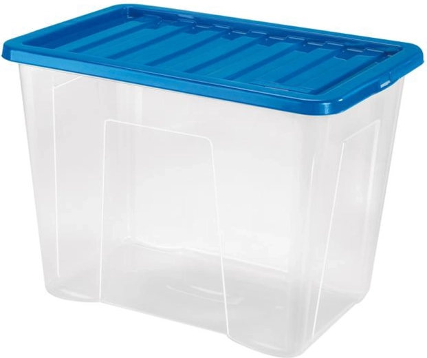 Caja de almacenamiento de plástico con tapa HEIDRUN Quasar 80 l