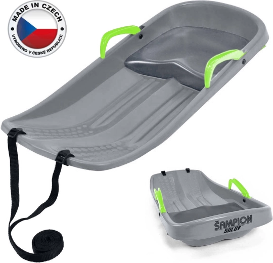 SULOV Champion trineo infantil con asiento y correa gris