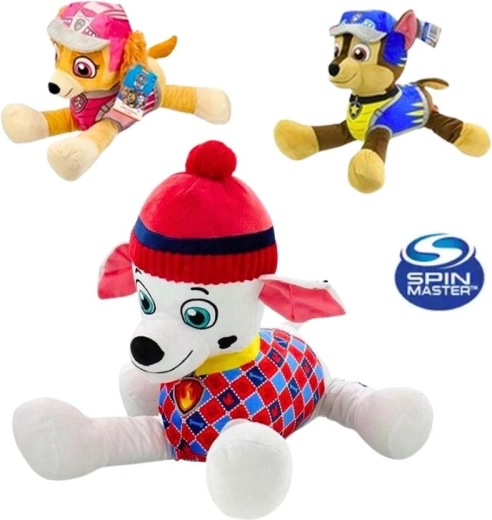 Peluche de LA PATRULLA CANINA con gorra – gran héroe tumbado