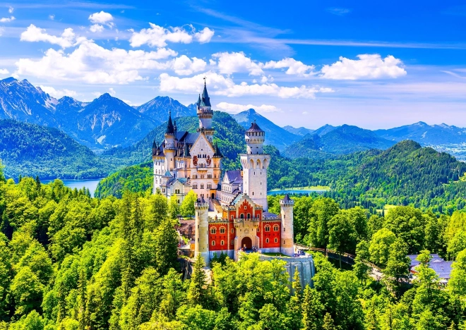 Puzzle Castillo de Neuschwanstein en verano 1000 piezas
