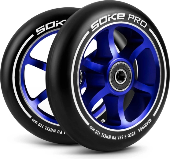 Ruedas para patinete Soke 110 mm azul (2 uds)