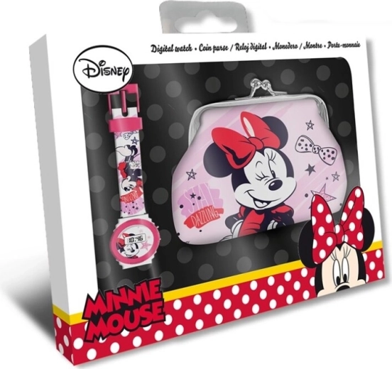Set de regalo de Minnie Mouse: reloj y cartera en caja - 1 unidad