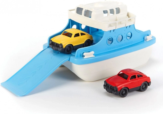 Juguete ferry con cochecitos GREEN TOYS azul y blanco