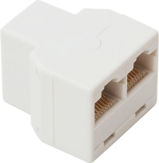 Distribuidor 8P8C en Y, 1 conector hembra a 2 conectores hembra