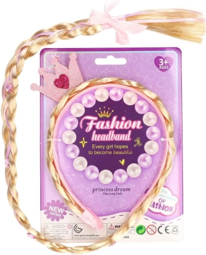 Diadema infantil con trenza y corona