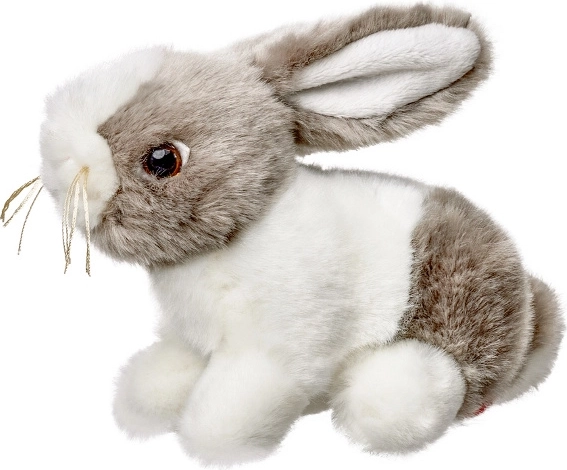 Conejito de peluche gris y blanco de 16 cm Beppe ZOO