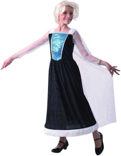 Disfraz de carnaval de princesa – vestido con capa, talla M (120–130 cm)