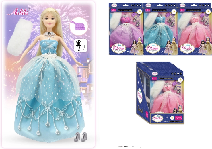 Vestidos clásicos de princesa para muñecas de 30 cm – varias variantes