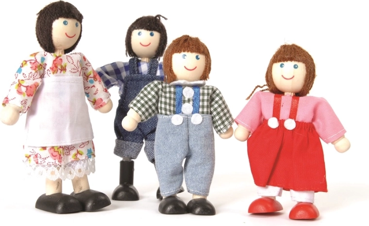Tidlo familia de granjeros – figuras de madera para la granja