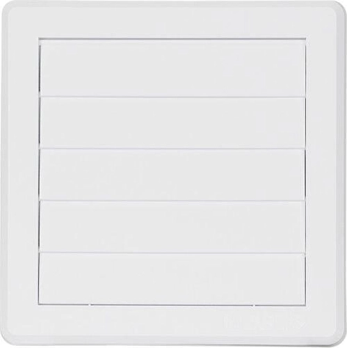 Rejilla de ventilación gravitatoria 200 × 200 mm para conducto de 150 mm, blanca