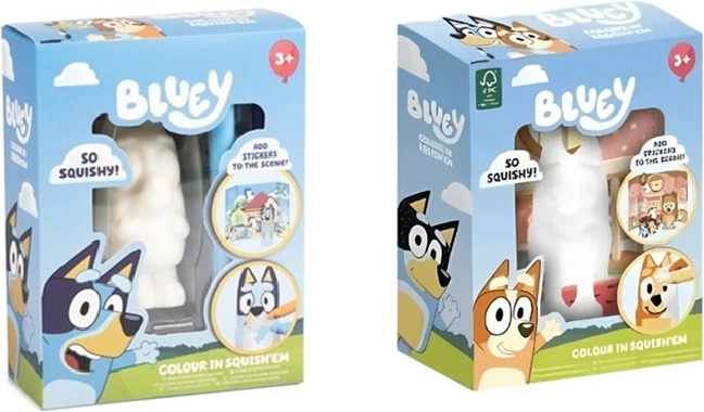 Bluey figura blanda tipo squishy para colorear