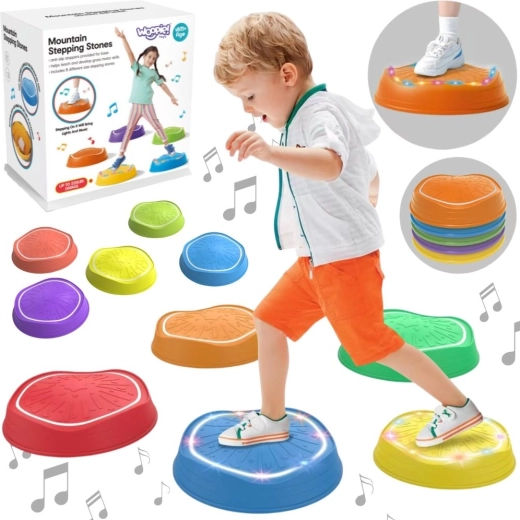 Woopie piedras de equilibrio interactivas con sonido y luz, 5 uds.