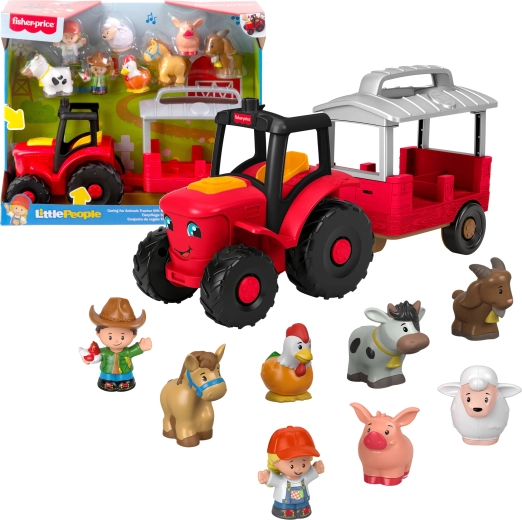 Fisher-Price Little People tractor cuidado de los animales – set interactivo con figuritas