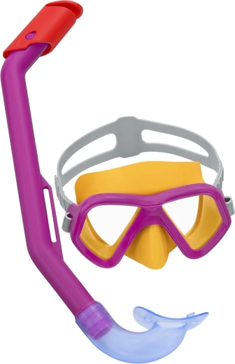 Set de snorkel rosa BESTWAY para niños y jóvenes