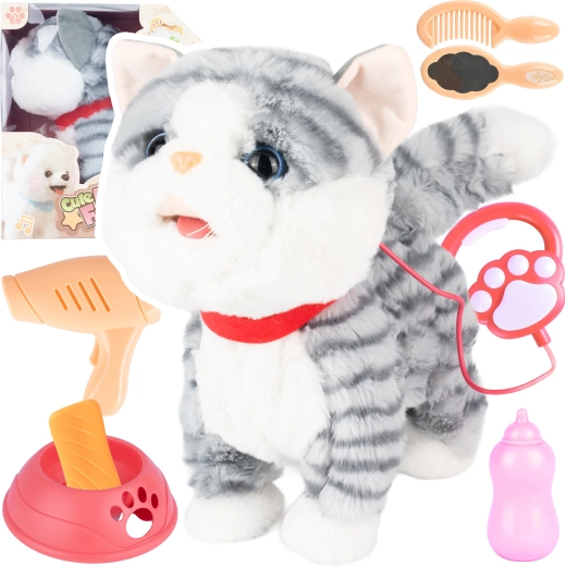 Gato de peluche Bonifác a pilas