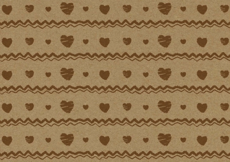 Sobre de colores C6 de papel kraft con motivo de corazones