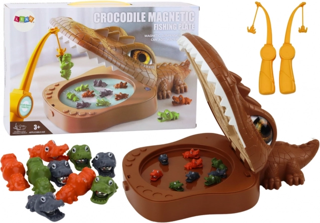 Juego de pesca magnética Cocodrilo – marrón