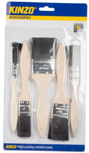 Juego de brochas planas 5 uds (13–50 mm)