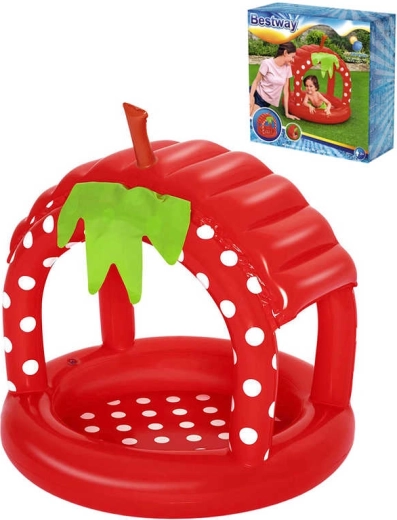 Piscina infantil hinchable Bestway con forma de fresa y toldo 91 × 91 × 91 cm