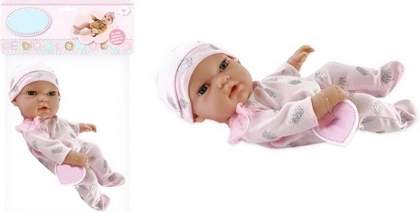 Muñeca bebé de 30 cm con ropa rosa