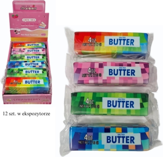 Gniotek antiestrés para apretar con forma de cubo de mantequilla