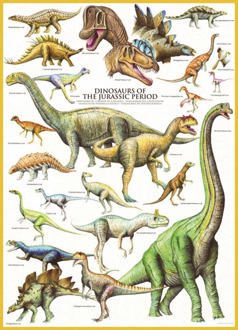 Puzzle Eurographics dinosaurios del período jurásico 1000 piezas