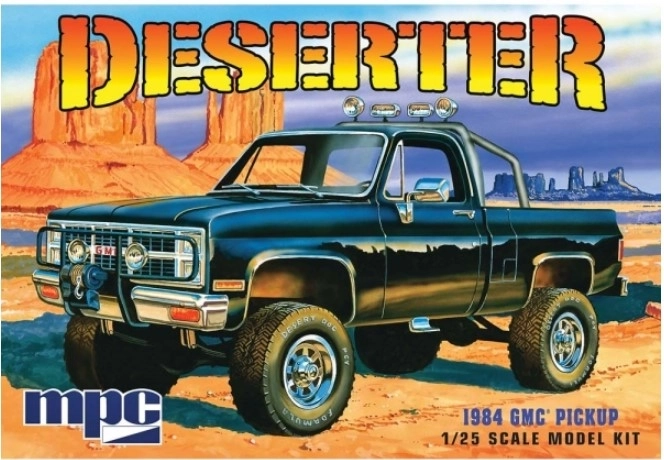 Modelo de plástico de coche 1984 GMC Pickup «Deserter» negro MPC