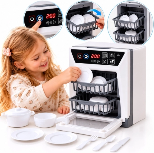 Lavavajillas infantil con sonidos y vajilla
