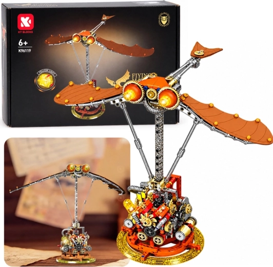 Kit de construcción técnica de una ornitóptero voladora con alas móviles