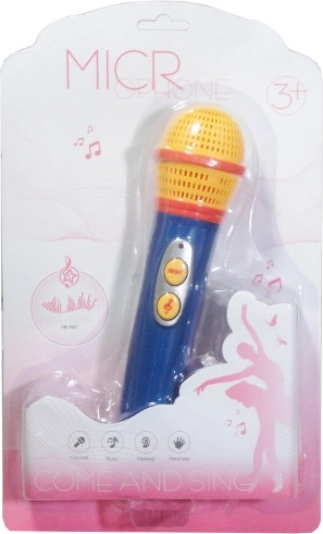 Micrófono infantil multicolor con luz y música