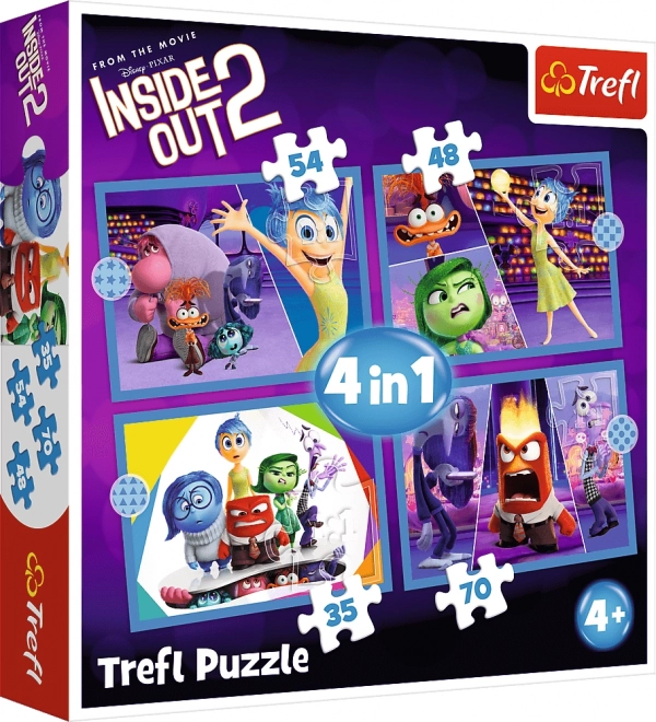 Puzzle 4 en 1 Del revés: Emociones en escena 2