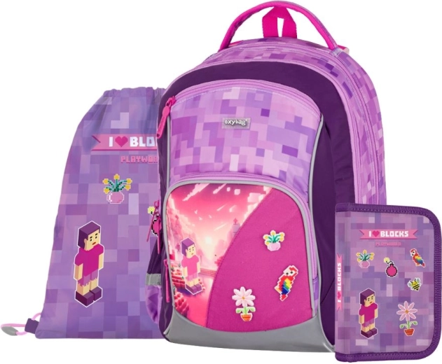Set escolar Oxy Go Playworld Girl de 3 piezas