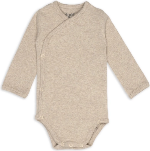 Body cruzado Lodger de manga larga melange beige, talla 56