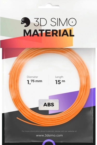 Filamento ABS II para bolígrafos 3D e impresión 3D – kit de 15 m (naranja, negro, blanco)