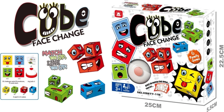 Cubos mágicos Sonrisa – kit de construcción creativo con timbre y cartas