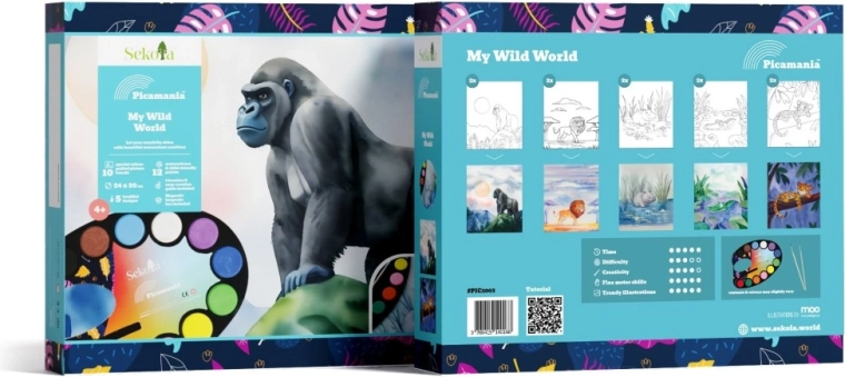 Sekoia Picamania naturaleza salvaje – set creativo de pintura para niños