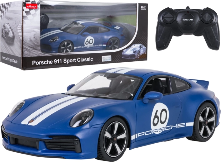 Coche RC Porsche 911 Sport Classic RASTAR a escala 1:16, azul