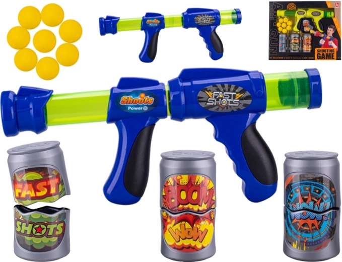 Pistola de espuma con mecanismo de amartillado 42 cm con dianas y proyectiles