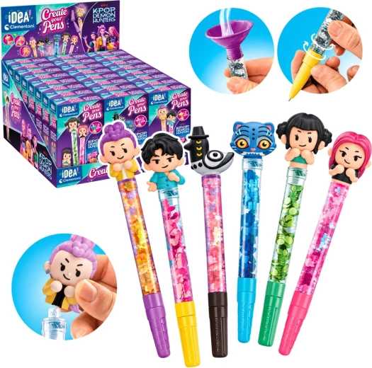 Mini fábrica de bolígrafos Clementoni Idea Art K-Pop Demon Hunters