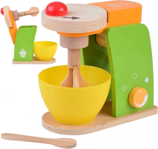 Batidora infantil de madera para pequeños chefs