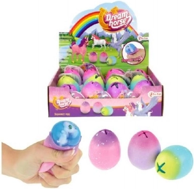 Huevo antiestrés aplastable con unicornio