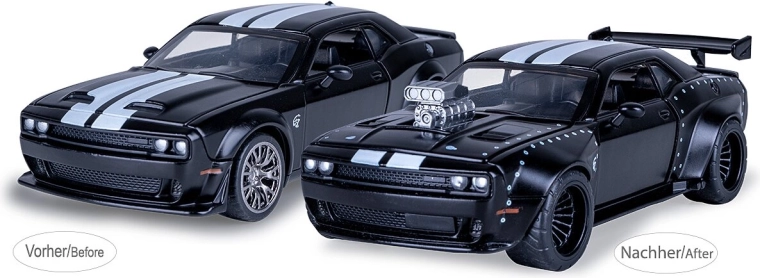 Jamara Dodge Challenger SRT Jailbreak modelo metálico 1:36 negro