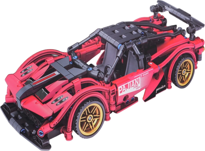 Kit de construcción de coche deportivo rojo, 488 piezas