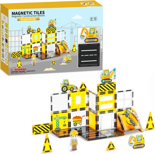 Set de construcción magnético Obras 31 piezas
