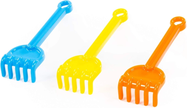 Rastrillos de plástico infantiles para arena - 1 unidad