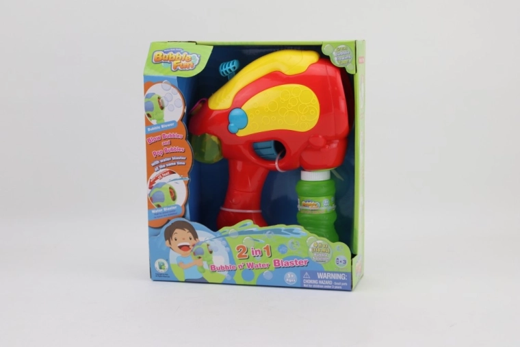 Pistola de pompas y pistola de agua 2 en 1