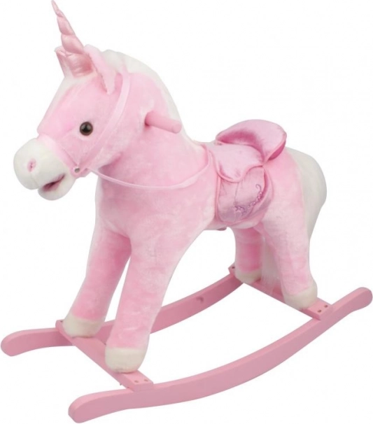 Unicornio balancín rosa con sonidos