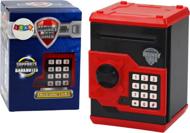 Caja fuerte electrónica tipo hucha para billetes y monedas para niños
