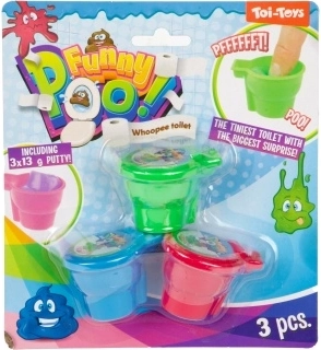 Masa de pedos mini inodoro – set de 3 piezas